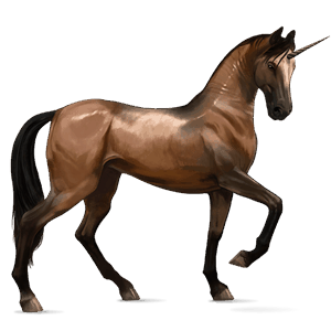 jednorożec wierzchowy koń andaluzyjski ciemnogniada