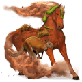 koń wierzchowy angloarab shagya siwa jabłkowita