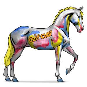 boski koń pop art